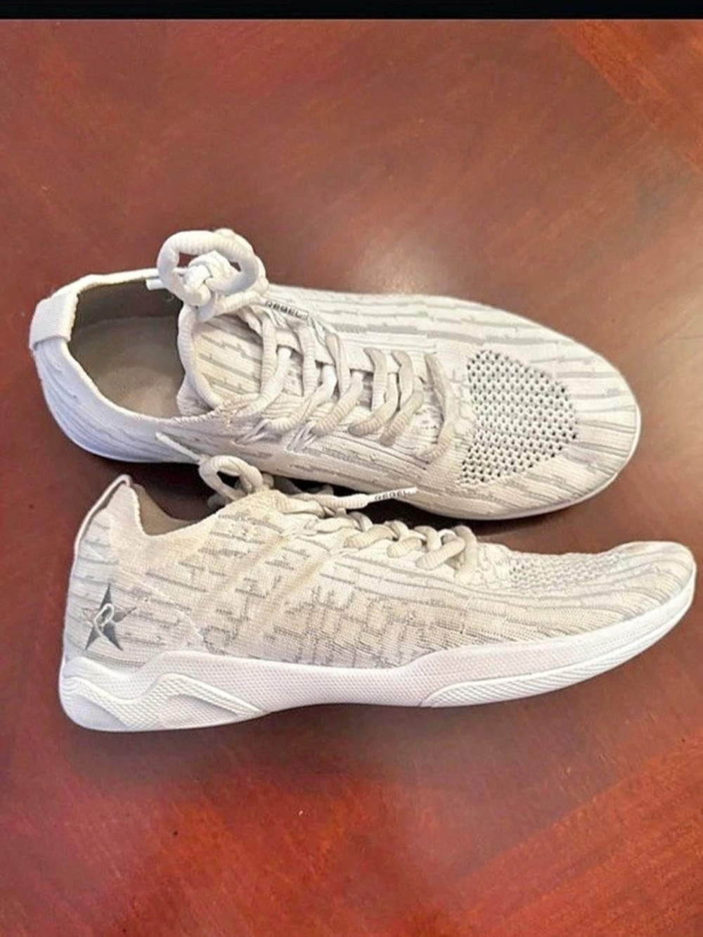 Rebel Athletic Revolt Cheer Shoes – Women’s Size 6.5 | Gray/White Knit